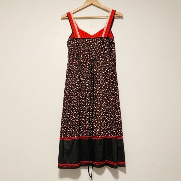 Vintage 70’s - red black - Gunne sax style -
Sleeveless ress size S-M - Picture 2 of 12